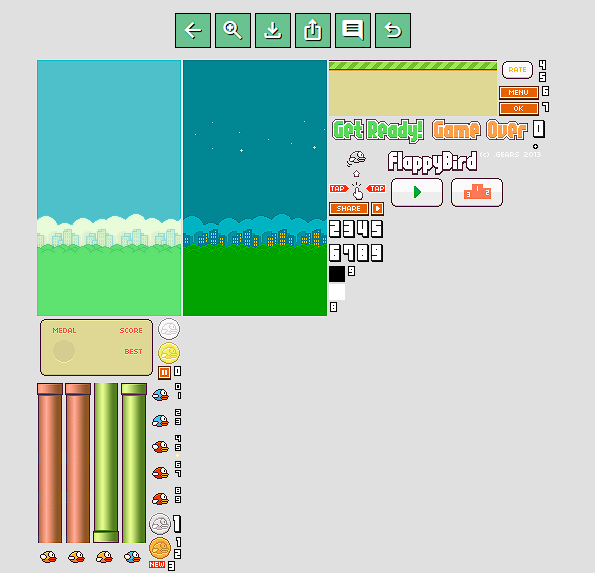 Gameplay screenshot of my Flappy Bird game